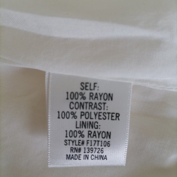 Blue Rain Womens White Sleeveless Square Neck Crochet 100% Rayon Tank Top Size L - Picture 6 of 7